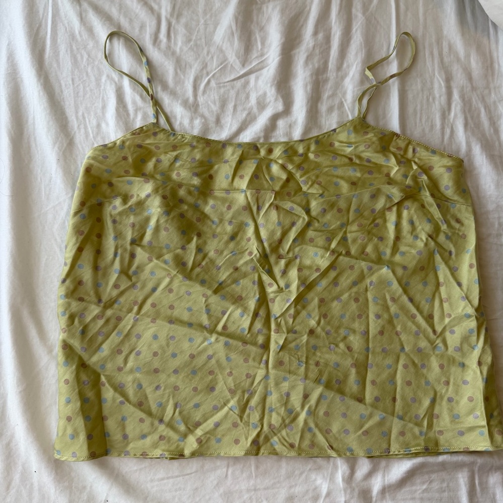 Victoria's Secret Light Green Polka Dot Cami